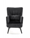 PAGONI armchair black (Bluvel fabric  19)
