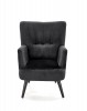 PAGONI armchair black (Bluvel fabric 19)