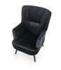 PAGONI armchair black (Bluvel fabric 19)