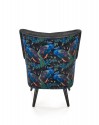 PAGONI armchair black (Bluvel fabric  19)