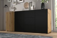 Auris 3D3S chest of drawers 180 cm artisan oak / black matt