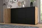 Auris 3D3S chest of drawers 180 cm artisan oak / black matt