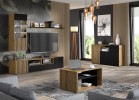 Hanging cabinet Auris 1D 45 cm artisan oak / black mat