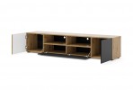 TV stand AURIS 200 cm artisan oak / black matt