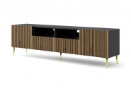RAVENNA A TV stand 200cm 2D2S black mat / artisan oak