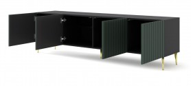 RIO - 200 CM - TVBÄNK SVART/HANTVERKSEK
