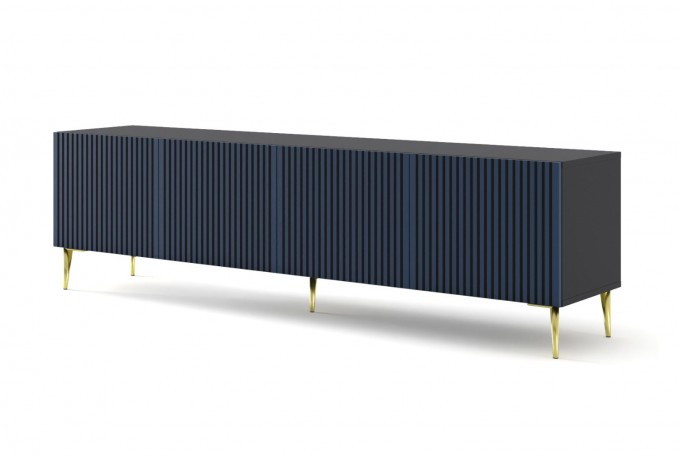 RIO - 200 CM - TVBÄNK SVART/HANTVERKSEK
