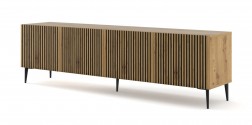 RIO - 200 CM - TVBÄNK SVART/HANTVERKSEK