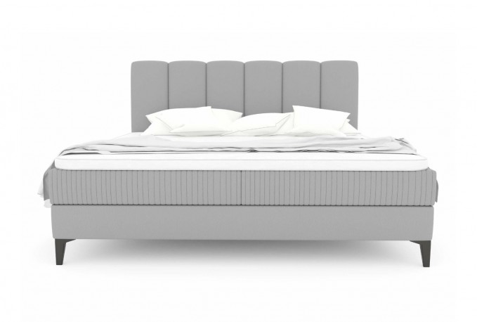 SANTIAGO - 200x200 cm dubbelsäng i grått