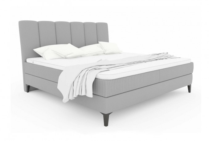 SANTIAGO - 200x200 cm dubbelsäng i grått