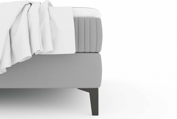 SANTIAGO - 200x200 cm dubbelsäng i grått