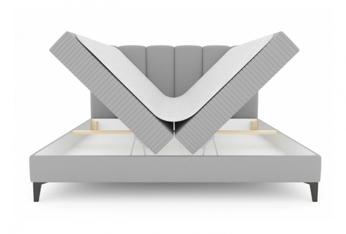 SANTIAGO - 200x200 cm dubbelsäng i grått