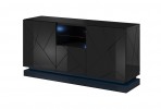 Babylon II - 150 cm skänk/sideboard i svart med LED