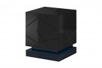 Babylon II - 46 cm set med 2 modern sängbord i svart med LED