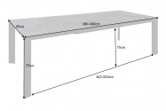 Extendable dining table X7 180-240cm marble look
