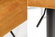 REIGN - 88-109 cm barstol i senapsgul sammet