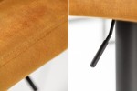 REIGN - 88-109 cm barstol i senapsgul sammet