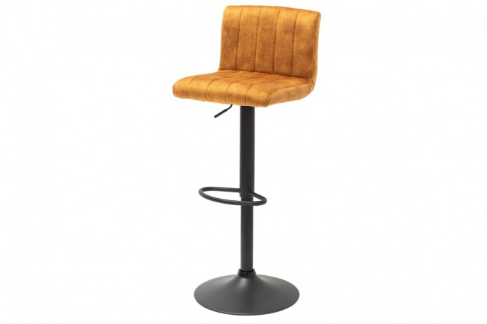 REIGN - 88-109 cm barstol i senapsgul sammet