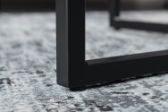 SONJA - 80 cm soffbord i vitt kristallglas