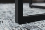 SONJA - 80 cm soffbord i vitt kristallglas