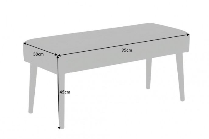 MIMI - 95 cm sittbänk i mörkgrön sammet