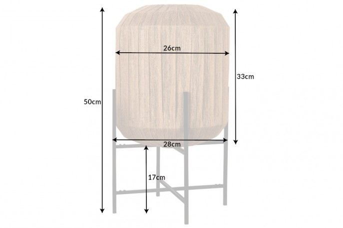 Table lamp Pure nature 28cm natural rattan