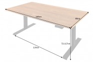 WILMER - 160 cm höjdjusterbart skrivbord i ekutseende