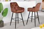 IZZA - 51 cm barstol i brun sammet