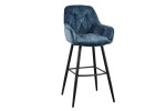 Bar stool Milano petrol velvet