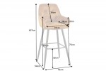 IZZA - 51 cm barstol i senapsgul sammet