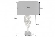 NIUM - 56 cm bordslampa i svart/silver