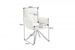 BARBARA - 60 cm snurrstol i vitt