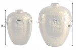 LOREEN - 31/27 cm vas set om 2 st. i guldig hammarfinish
