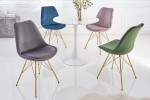 Chair Scandinavia dark gray velvet gold