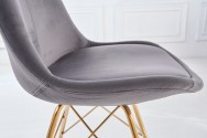 Chair Scandinavia dark gray velvet gold