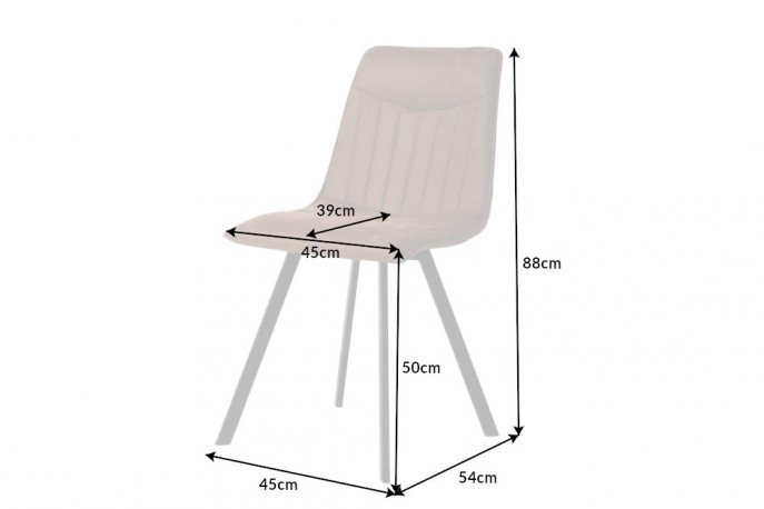 DEMO - 45 cm stol i brunt tyg