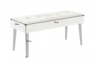 MIMI - 95 cm bänk i champagne-färgad sammet