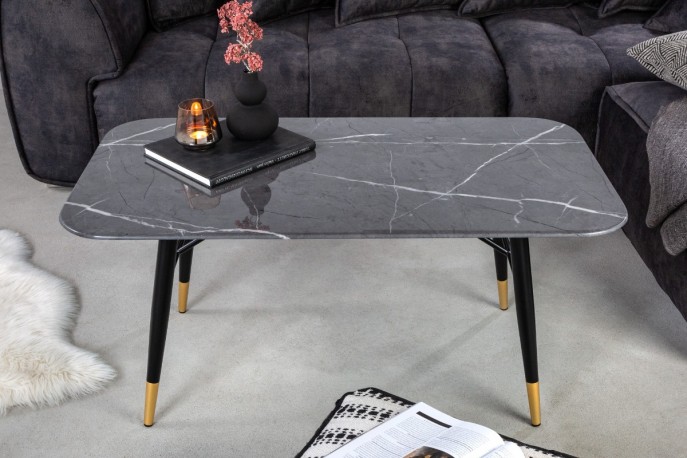 GLIMM - 110 cm soffbord i antracit/marmorutseende