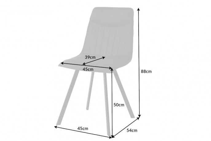 DEMO - 45 cm stol i grått tyg