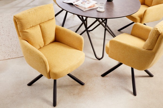 BARBARA - 60 CM SNURRSTOL I SENAPSGULT 2