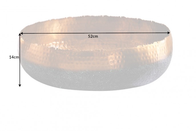 Decorative bowl Orient 52cm gold with patina
