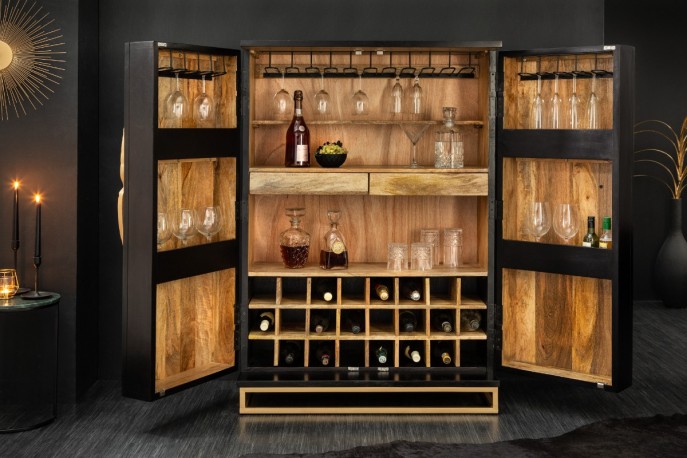 Bar Angel 140cm black with golden wings