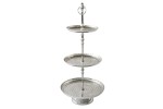Cake stand Orient 3er 65cm silver hammer finish