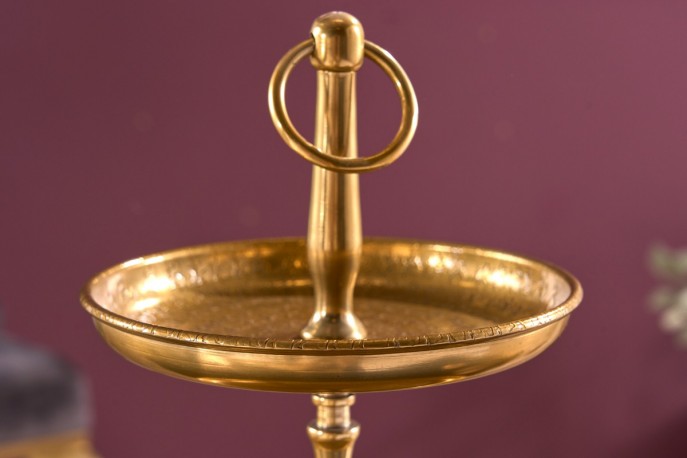 Cake stand Orient 3er 48cm gold hammer finish