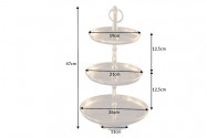 Cake stand Orient 3er 48cm gold hammer finish