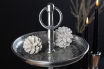 Cake stand Orient 3er 48cm silver hammer finish