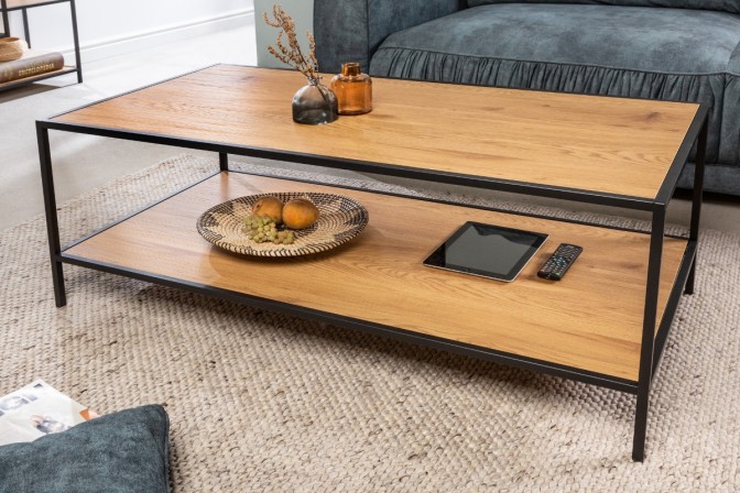 MARK - 120 cm soffbord i vildek/svart