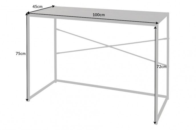 TESSA - 100 cm skrivbord i svart ask