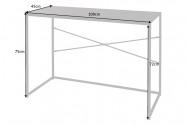 TESSA - 100 cm skrivbord i svart ask