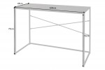 TESSA - 100 cm skrivbord i svart ask